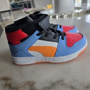 Puma Kids' Blue and Red Sneakers